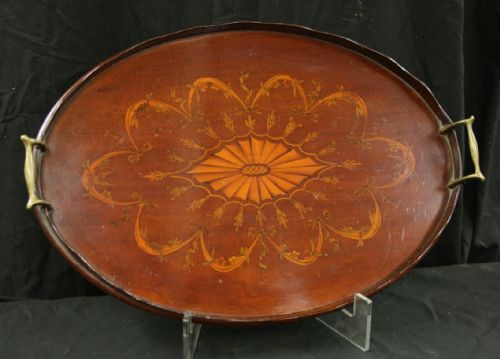 late victorian inlaid mah tray