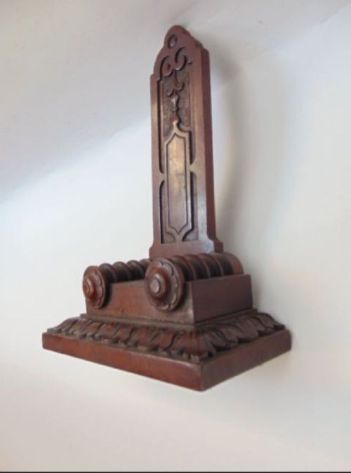 c19th carved mahogany plate stand