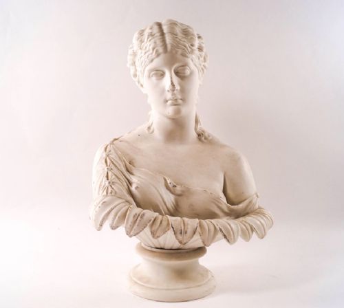 c19th parian bust of clytie after the antique