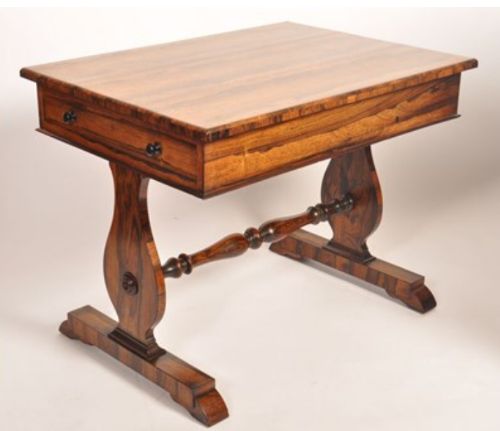 a c19th rosewood small library table