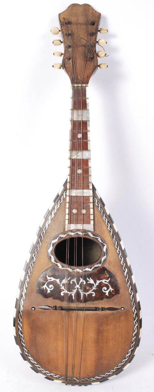c19th decorated mandolin