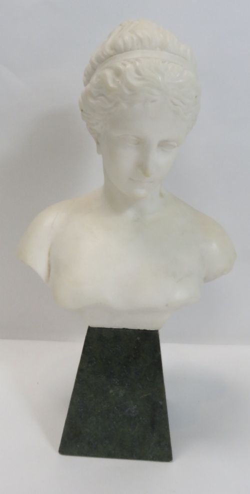 classical bust in marble of a woman