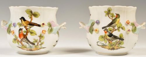 a pair of c19th dresden ice pails