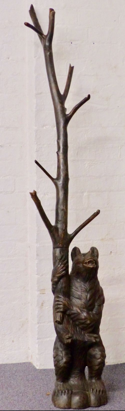 a large c19th black forest bear coat hall stand