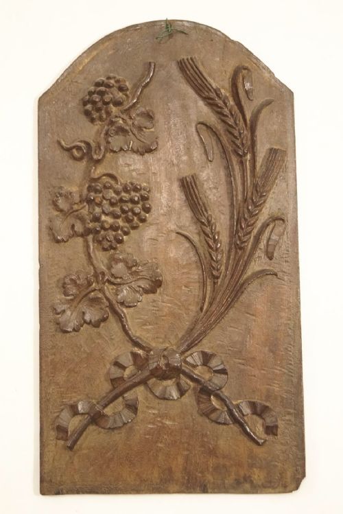 c18th carved walnut panel