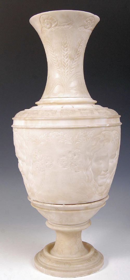 large alabaster grand tour vase