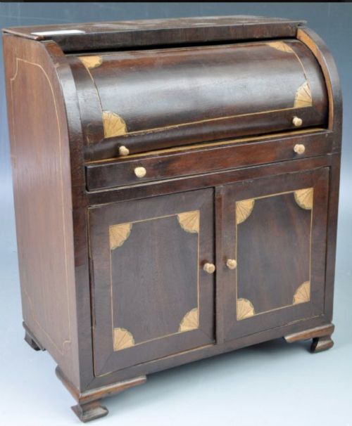 c19th apprentice piece cylinder bureau