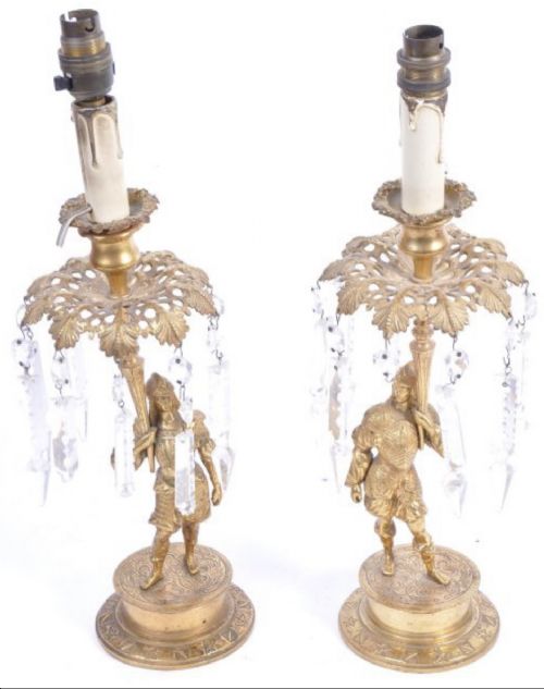 pair of gilt ormolu regency candlesticks