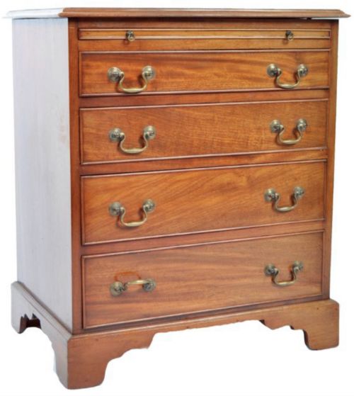 small georgian chest of drawers with brushing slide