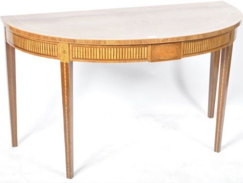 early c19th demilune side serverhall table