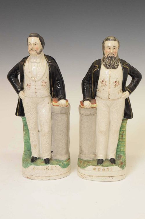 pair of c19th staffordshire figures of the evangelists sankey and moody