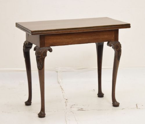 c18th mahogany concertina action card table