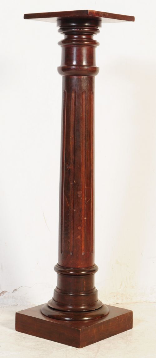 a c19th oak bust stand