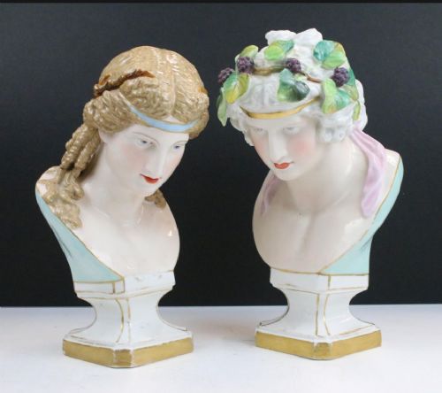 pair meissen porcelain figures of bacchus and ariadne