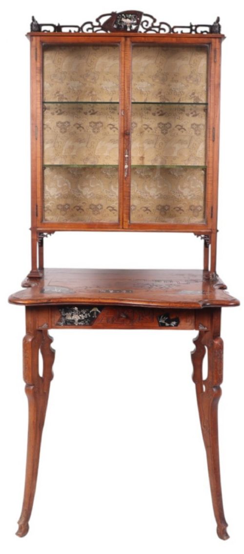 chinese table cabinet lacquered and inlaid