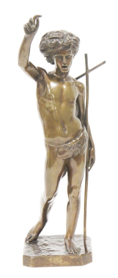 paul dubois 18301887 bronze figure of st jean baptiste
