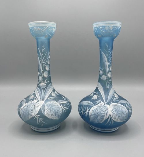 thomas webb co cameo vases florentine