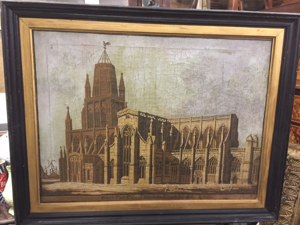 oil painting of st mary redcliffe bristol