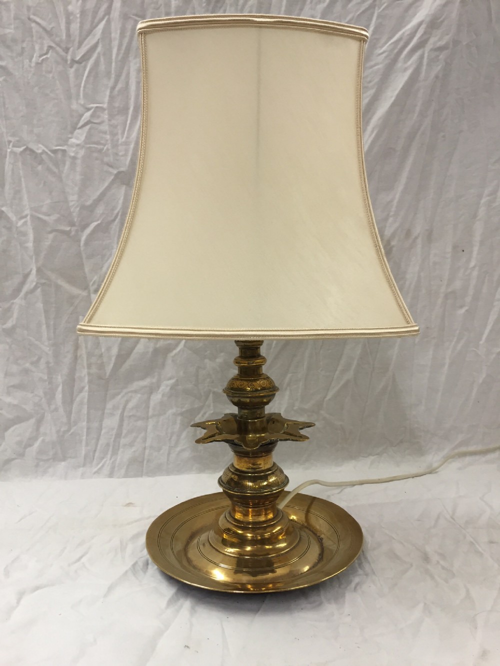 c18th indian candlestick lamp converted to table lamp