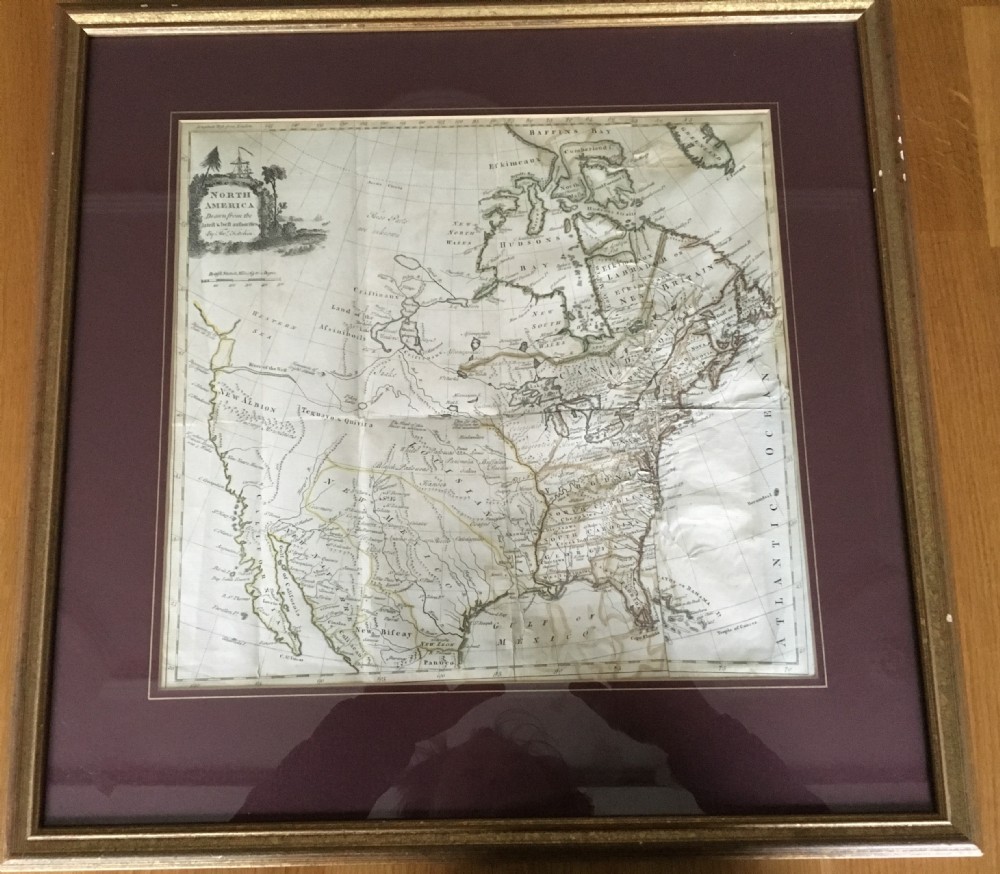 map of north america c1780 by thos kitchin