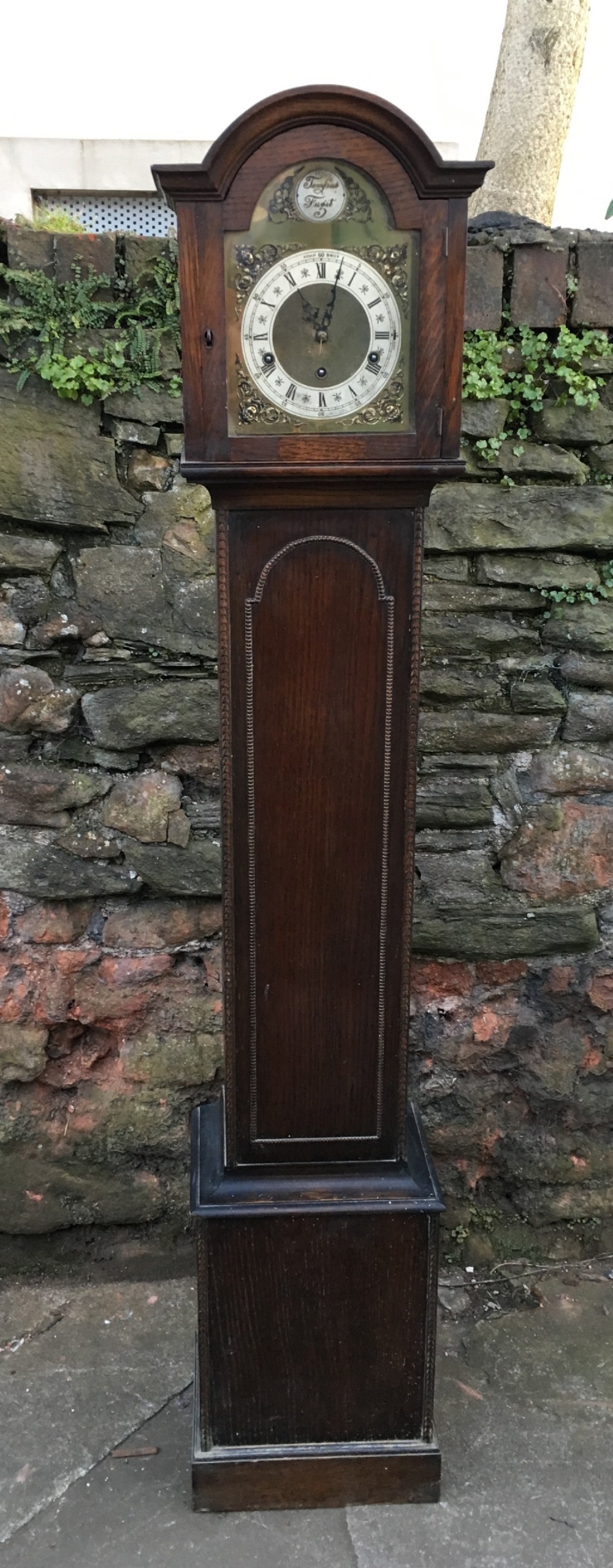 1930s oak grandmother clock