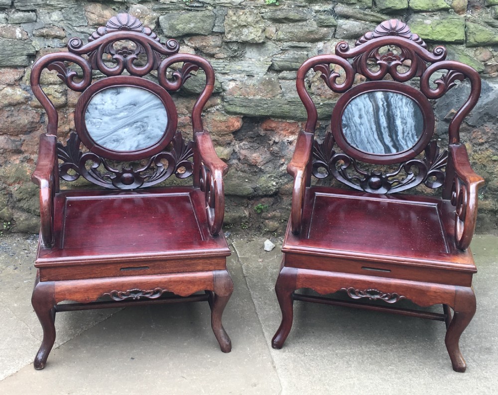 pair of chinese armchairs