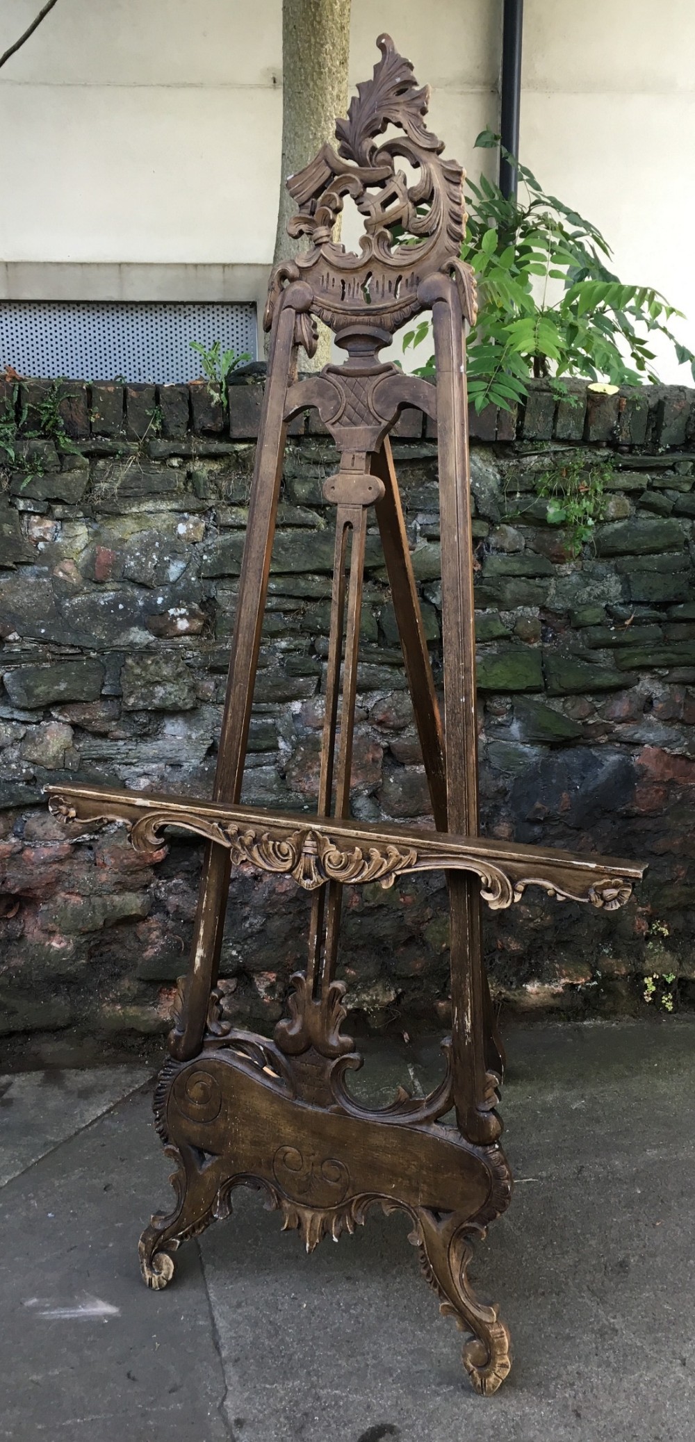 c19th painted victorian easel