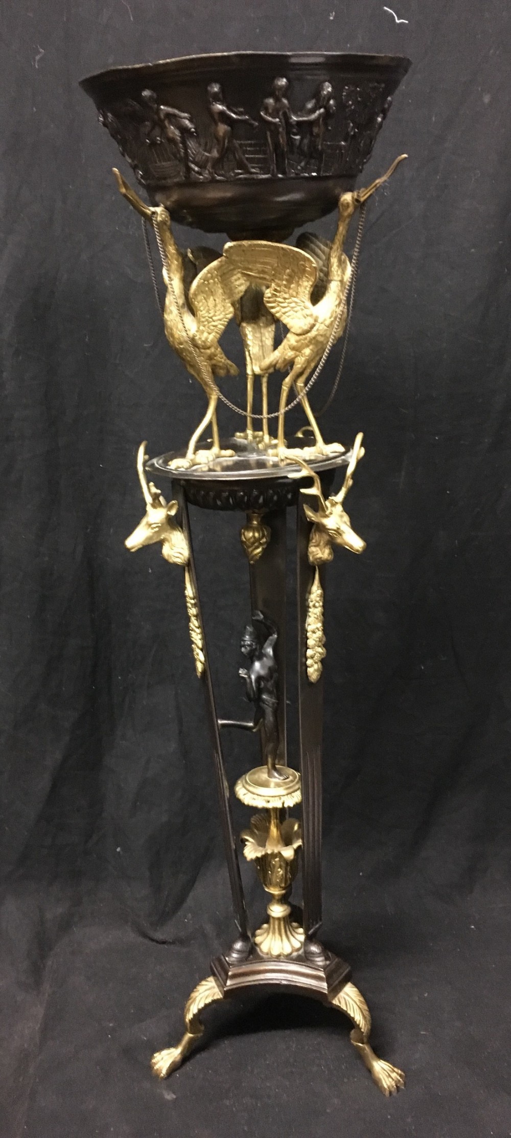 c19th bronze and ormulo classical centrepiece