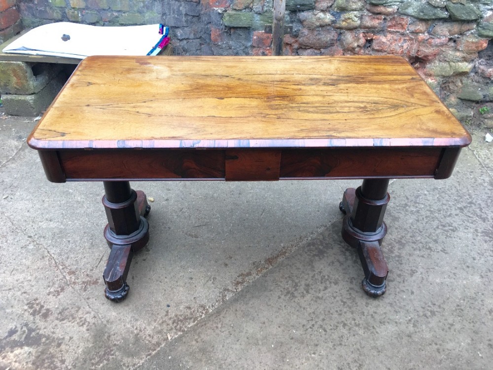 c19th rosewood centre table desk