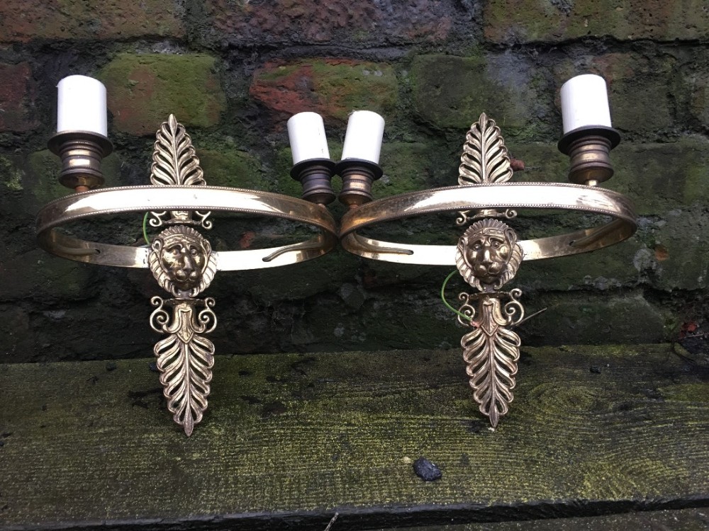 pair of wall lights in the manner of thomas hope