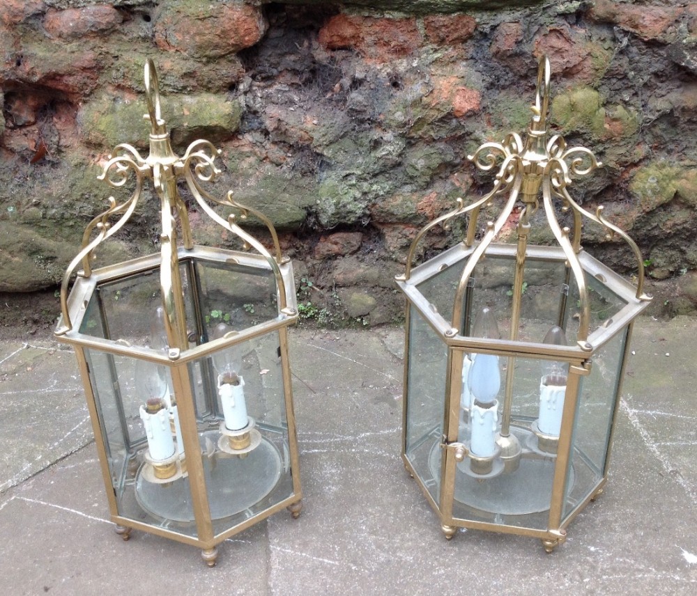 pair of hall lanterns