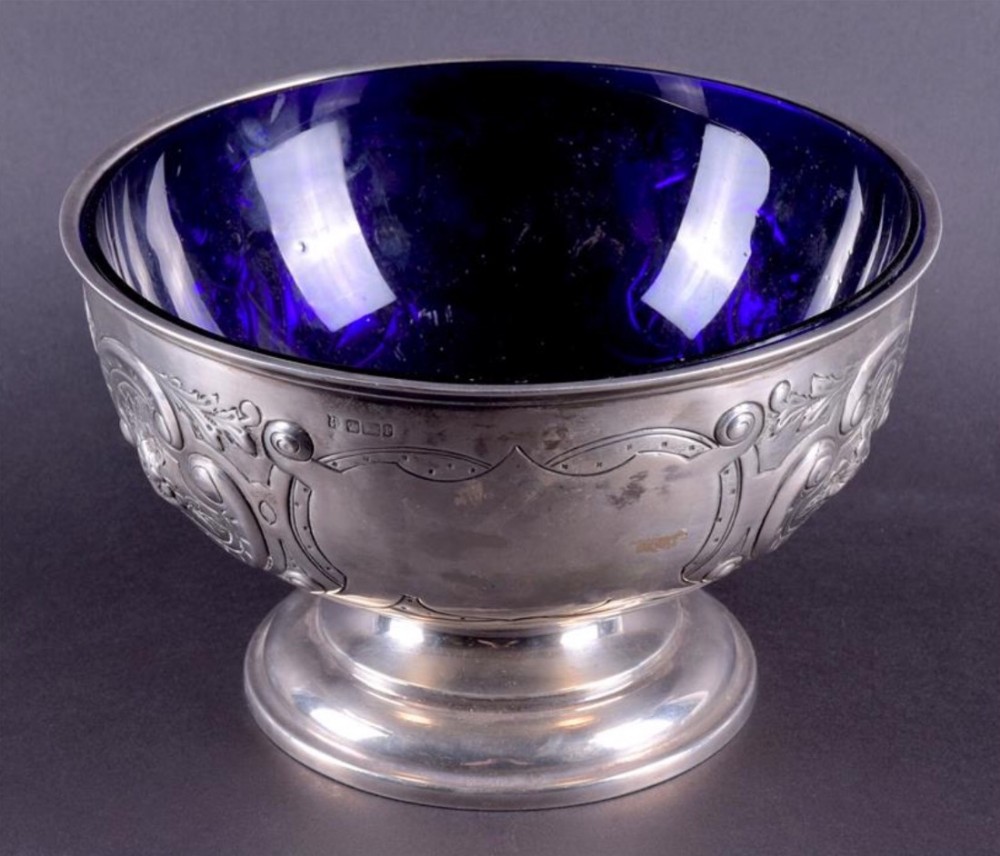an edwardian silver rose bowl sheffield 1903