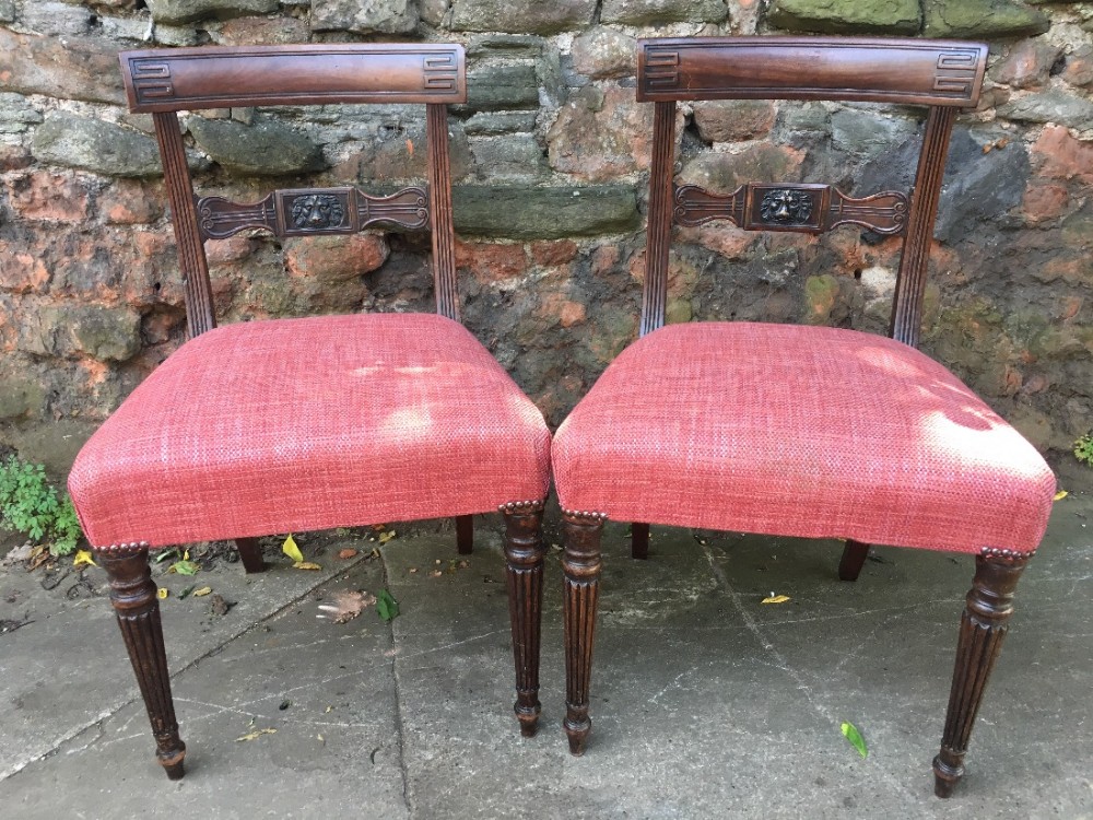 early c19th mahogany side chairs in the manner of gillows