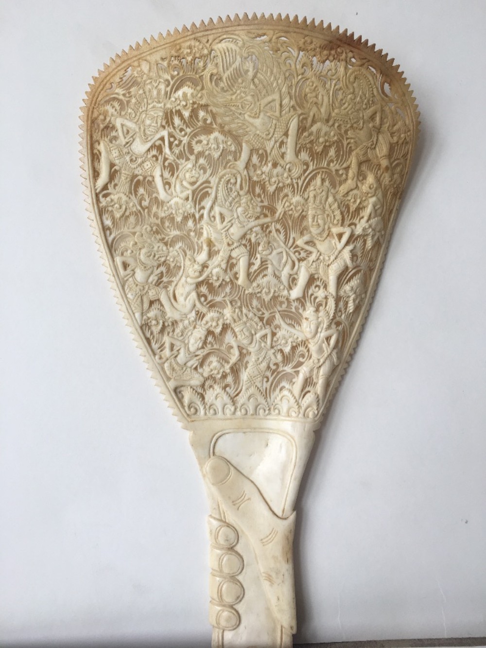 finely carved fan from thailand