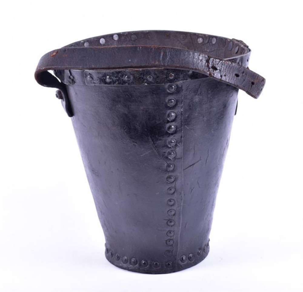a georgian leather fire bucket