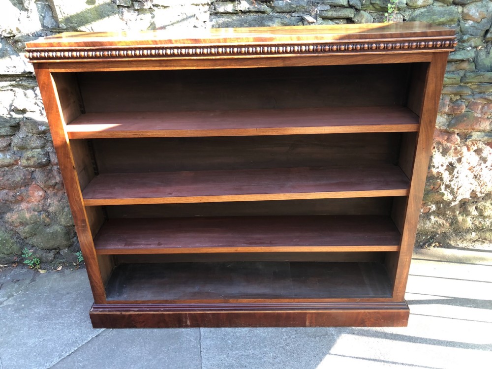 c19th mahogany bookcase with turned details