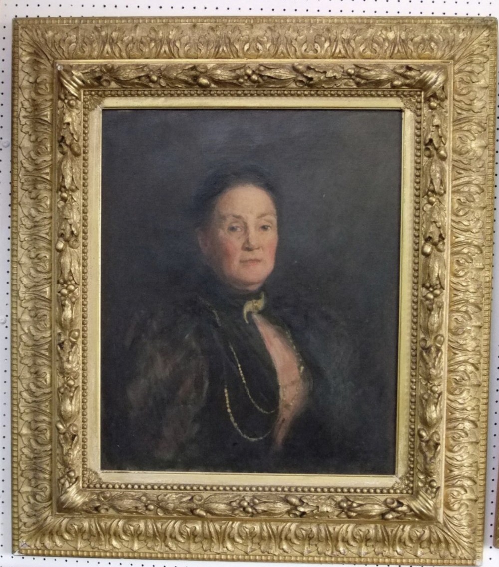 c19th half portrait of a lady