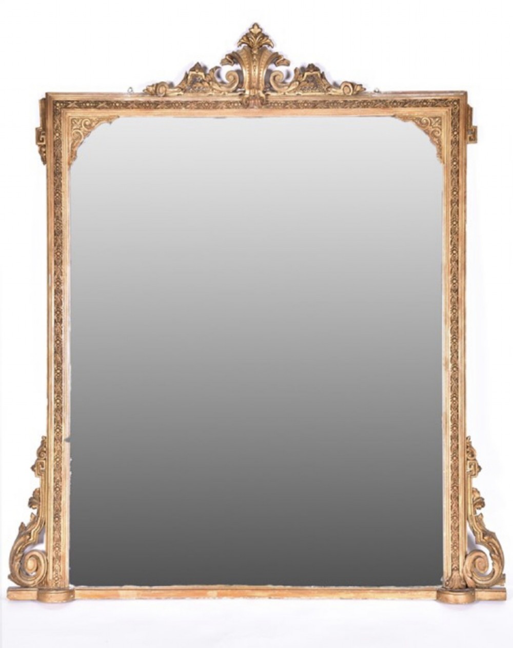 large victorian overmantel mirror