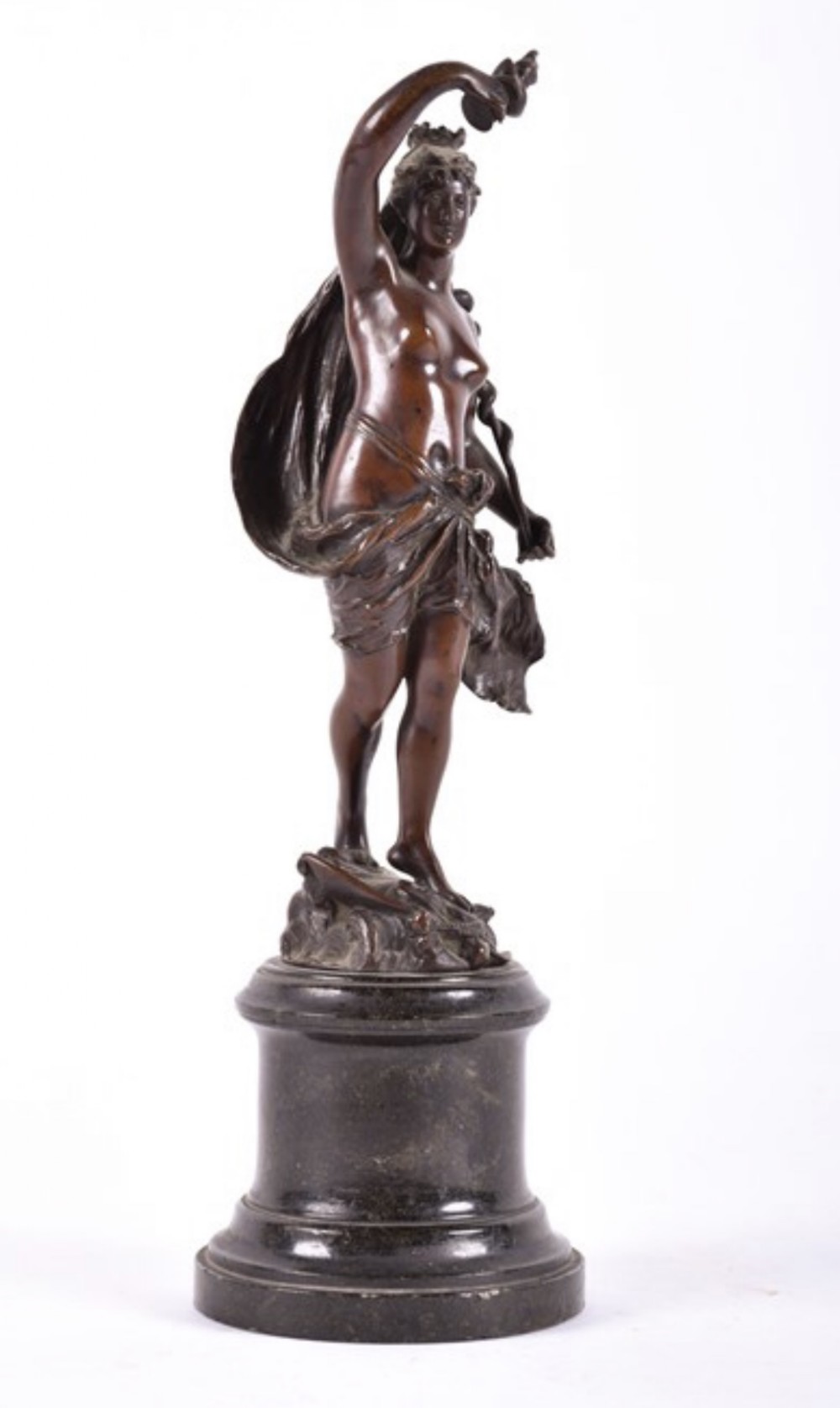 a 19th century italian grand tour allegorical patinated bronze sculpture
