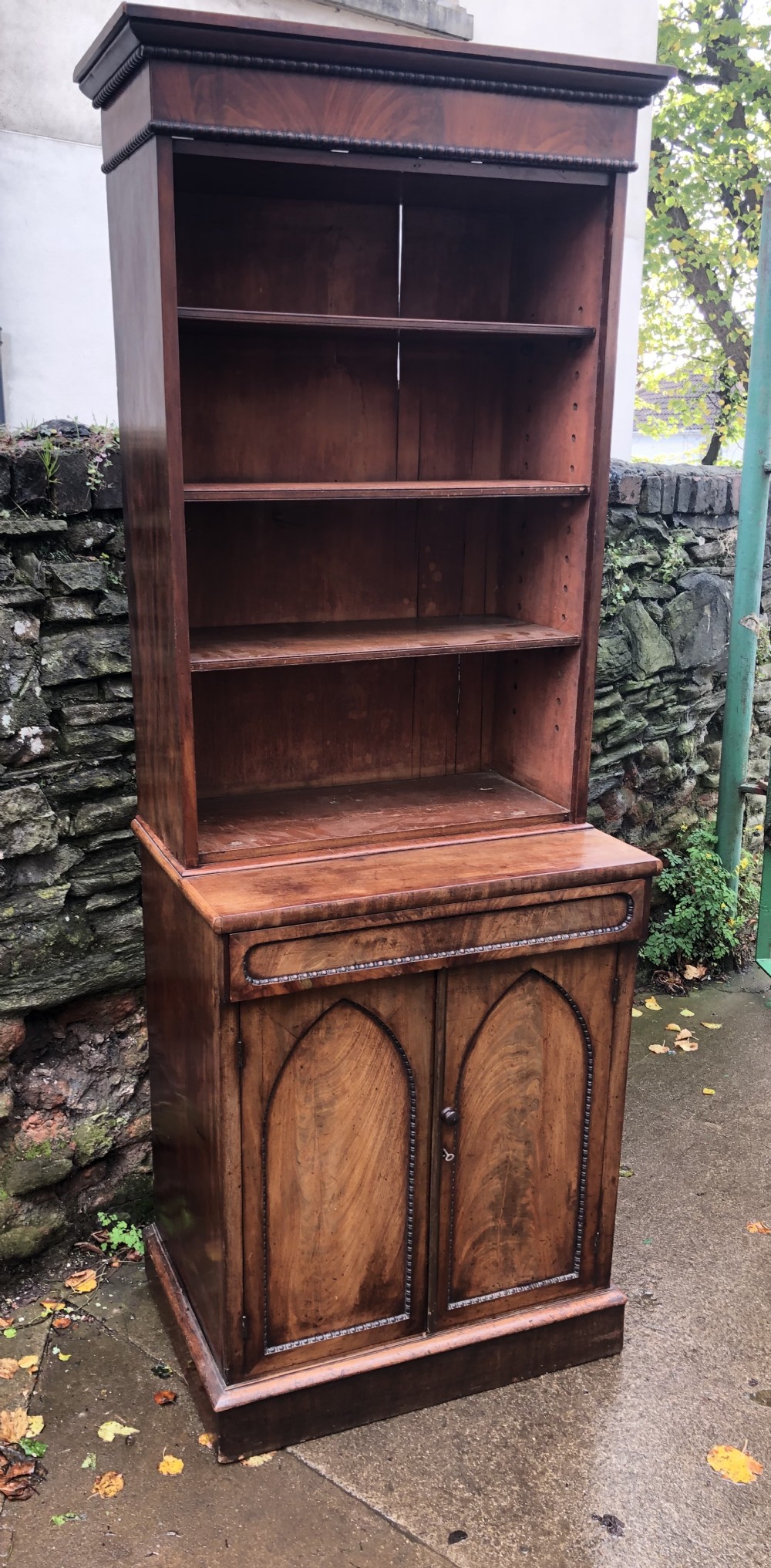 thin and tall regency library bookcase