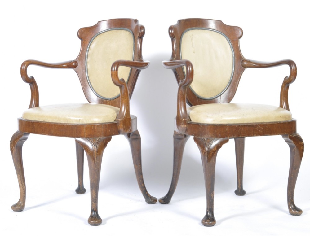 a pair of armchairs from the 1st class restaurant of cunard liner rms sylvania c1900