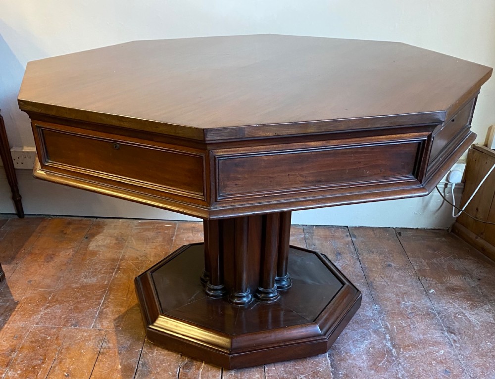 regency octagonal rent or library table