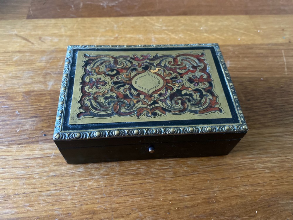 small boullework and ebony trinket box