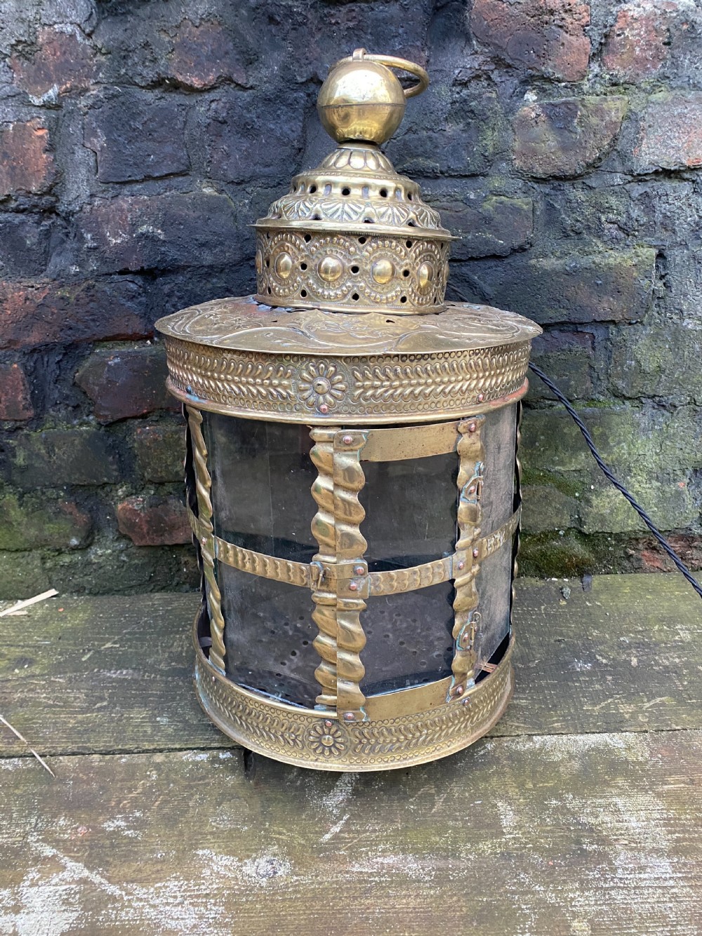 antique dutch brass lantern in the c17th style