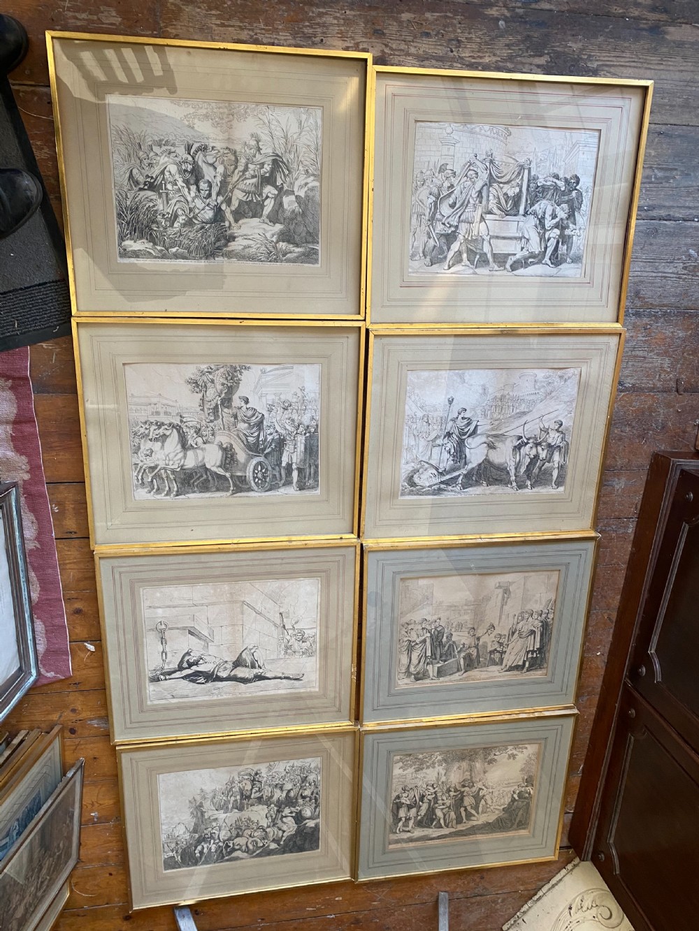 set of 8 engravings by bartholomew pinelli 17811835