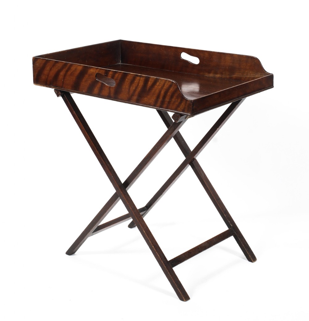 c19th butlers tray and folding stand