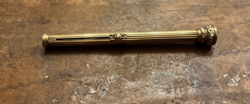 gold combination propelling pen and pencil by s morden co