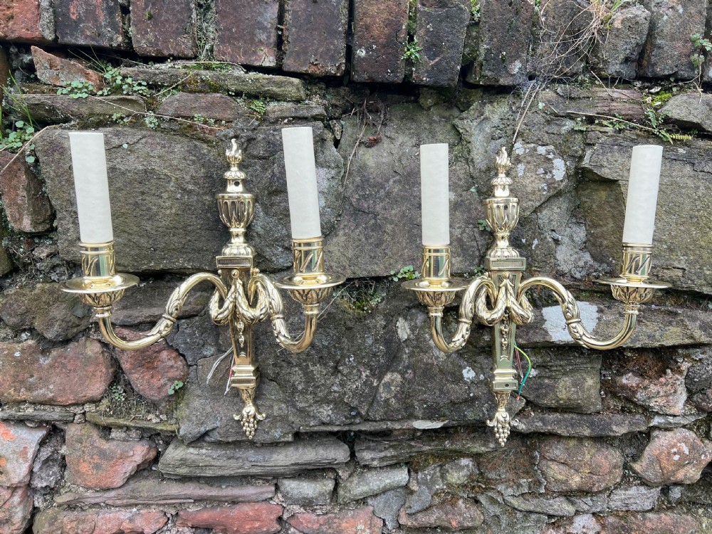 pair of adams style edwardian wall lights