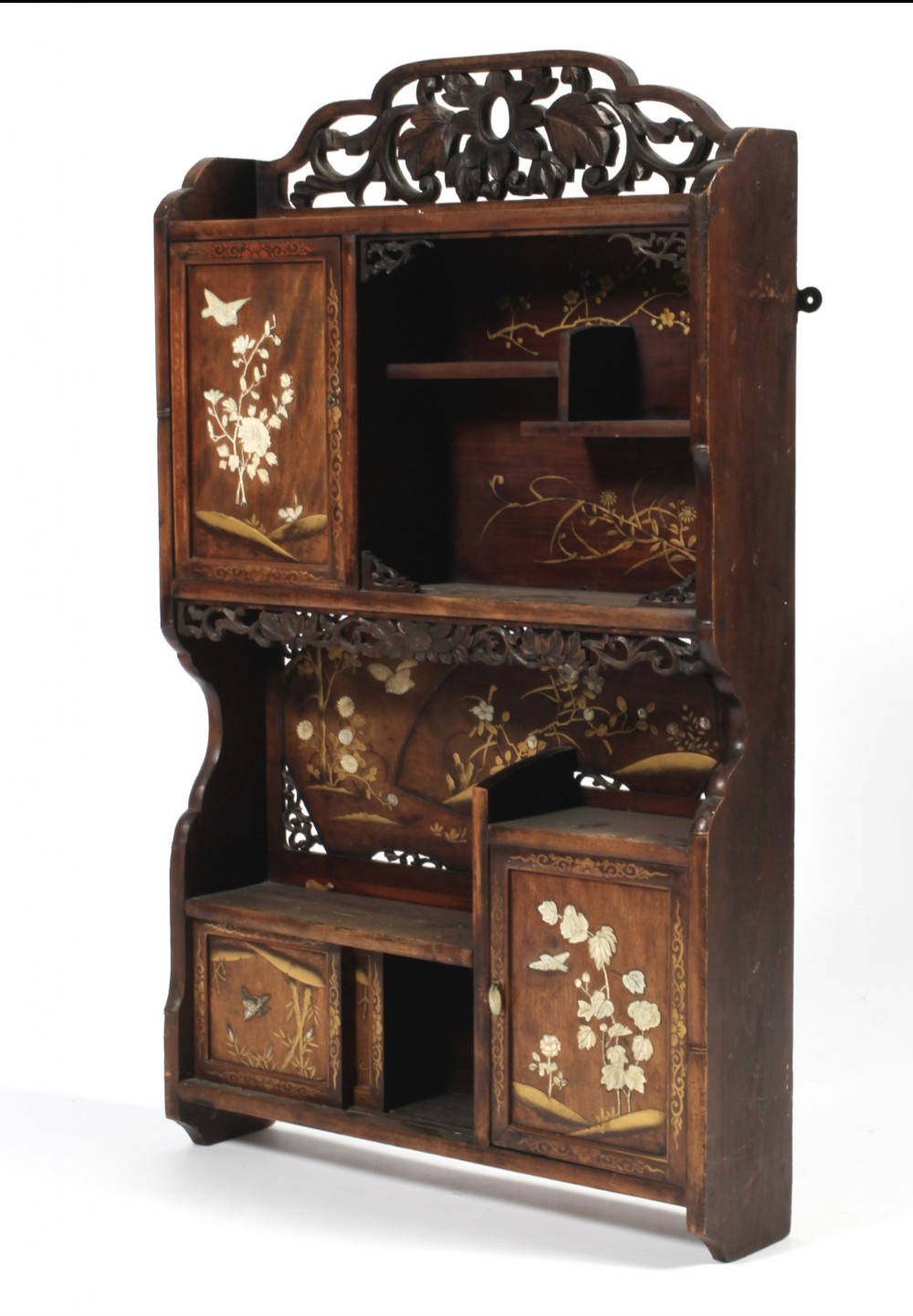 c19th japanese wall hanging cabinet