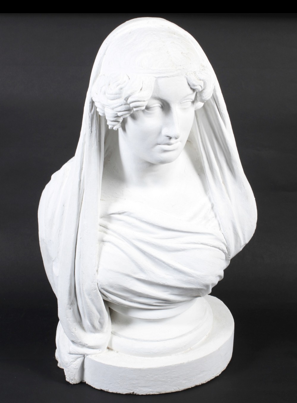 large classical plaster bust